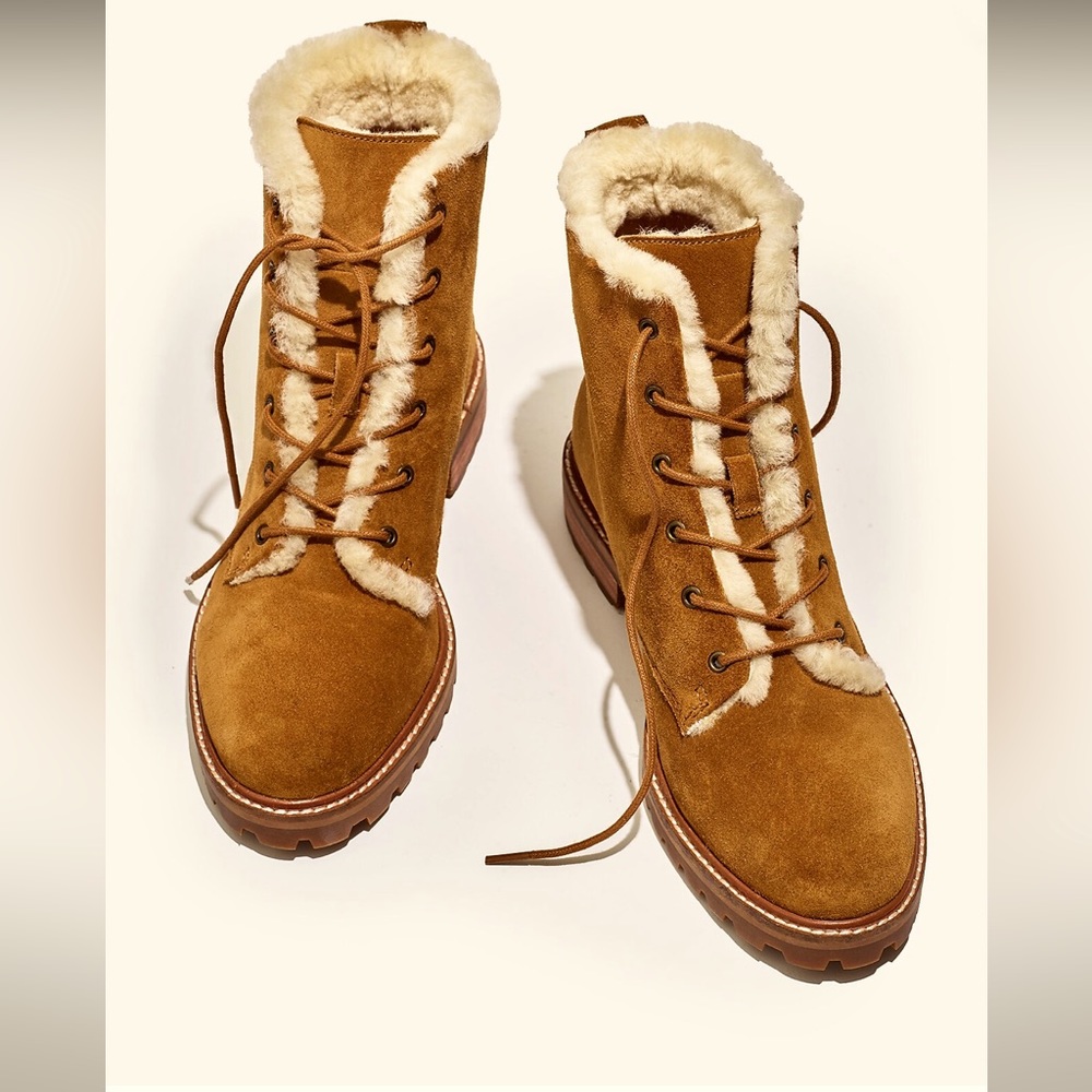 Madewell Brown Lace-Up Boot “The Clair”